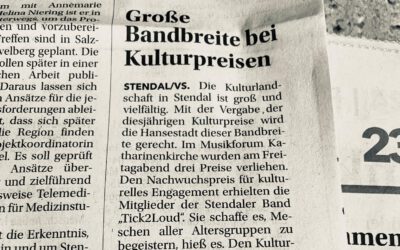 Tick2Loud bei Kulturpreisverleihung 2025 der Hansestadt Stendal ausgezeichnet